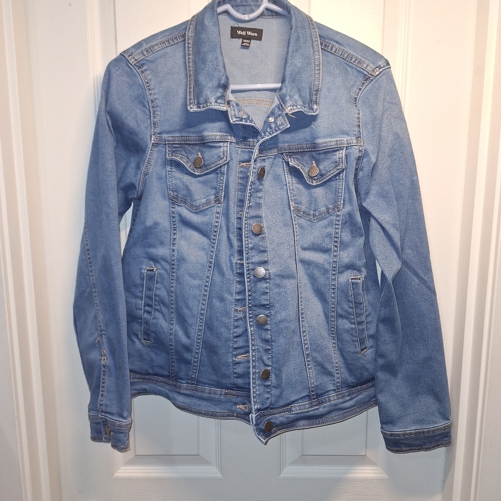 Classic Denim Blue Jean Jacket By Well Worn Beand Medium